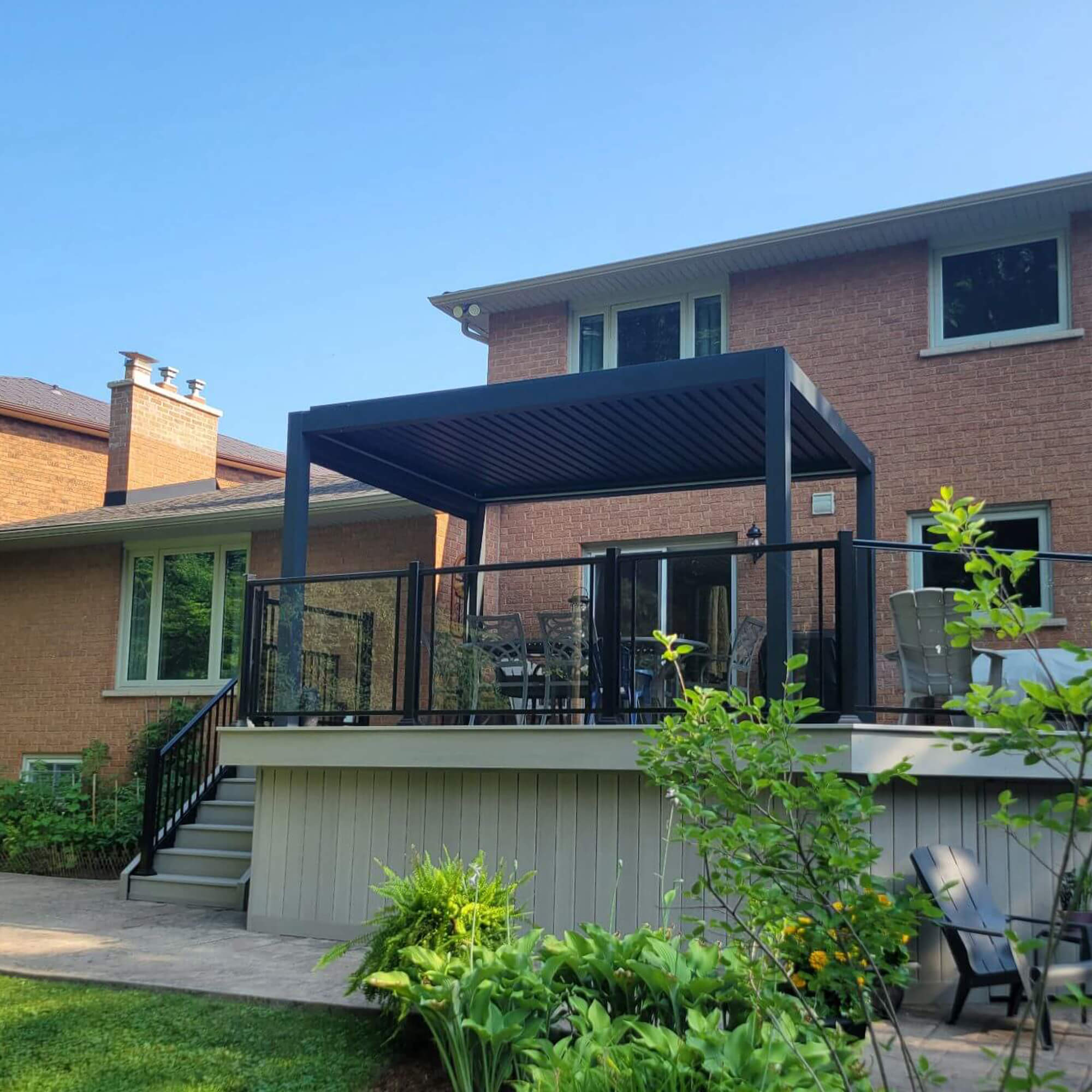 EGHUUN Pergola Piano, Louvered Roof, Manual Control (Crank) - Image 2