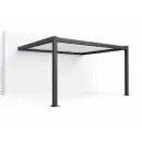 EGHUUN Pergola Mezzo, Louvered Roof, Electric and Remote Controlled - Wall Mounting