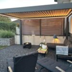 EGHUUN Pergola Piano, Louvered Roof, Manual Control (Crank) photo review